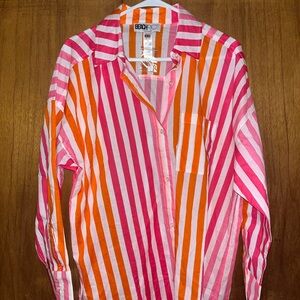 Women’s Pinstripe Button Up Shirt
